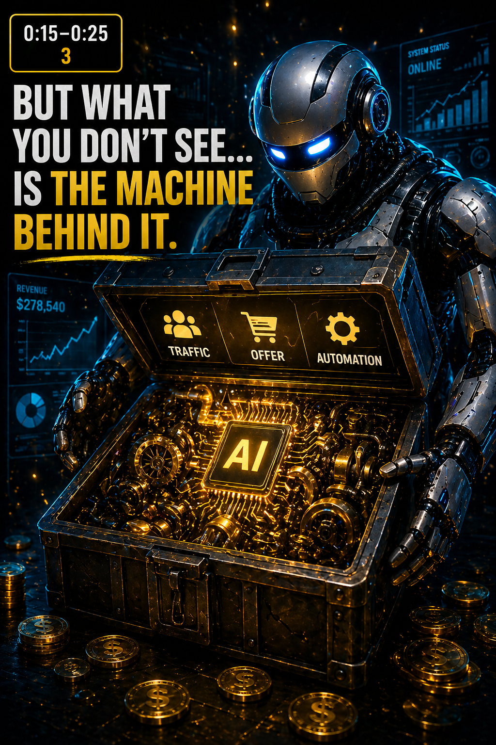 AI workflow graphic for income automation section